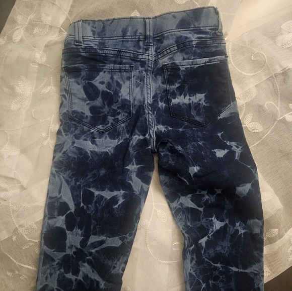 Kids wonder nation jeggings tie dyed denim pattern stretch pants Med (7-8) - Picture 3 of 6